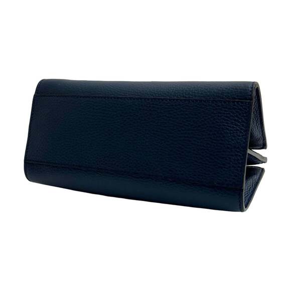 GUCCI Blue Leather Bamboo Shoulder Bag - Picture 8 of 10